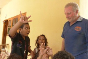 Sharing some stories in Rina's Home in Dili