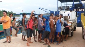 Indonesian People on Wharf