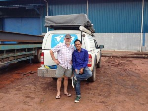 Cars being loaded into containers at Batam 7 