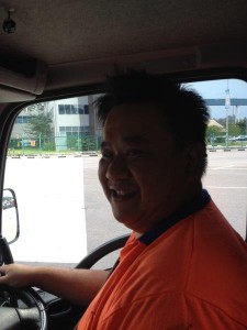 Tow truck driver in Singapore fantastic fella very patient 