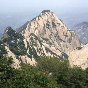 View of Mountains on Huashun Skywalk   